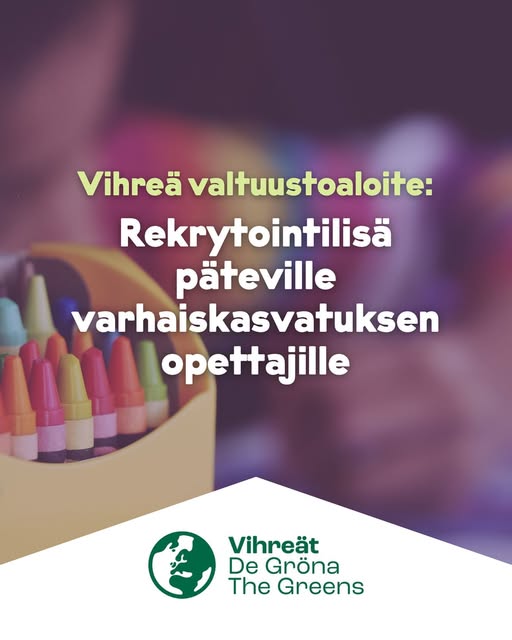Rekrytointilisä päteville varhaiskasvatuksen opettajille