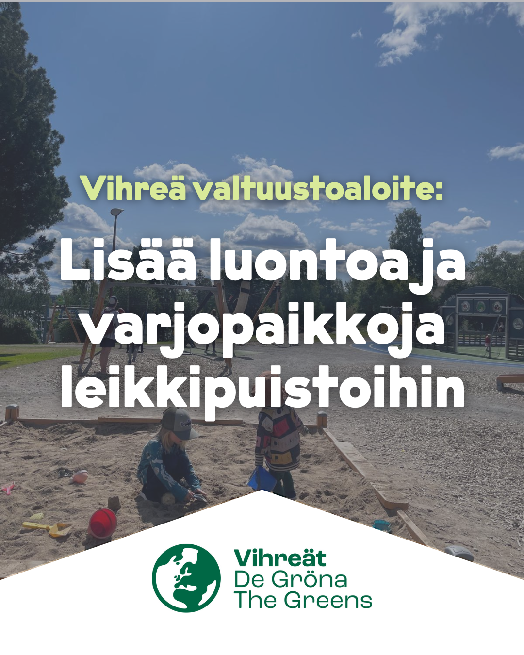 Lisää luontoa ja varjopaikkoja leikkipuistoihin