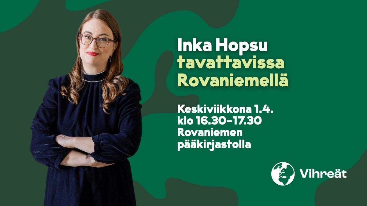 Inka Hopsu tavattavissa Rovaniemellä