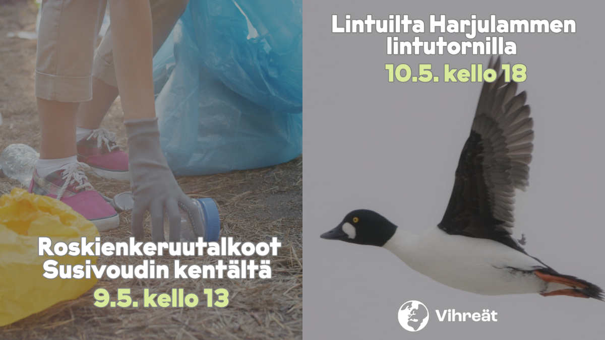 Roskienkeruutalkoot ja linturetki