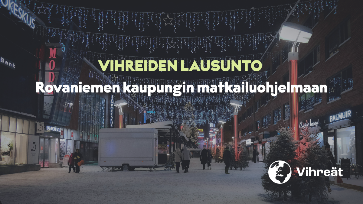 Lausunto Rovaniemen kaupungin matkailuohjelmaan 15.8.2026